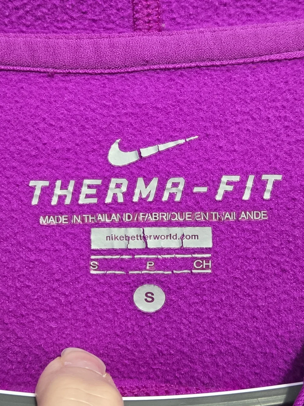 Nike Therma-FIT Purple Pullover Hoodie Women's Small Fleece Lined Athletic